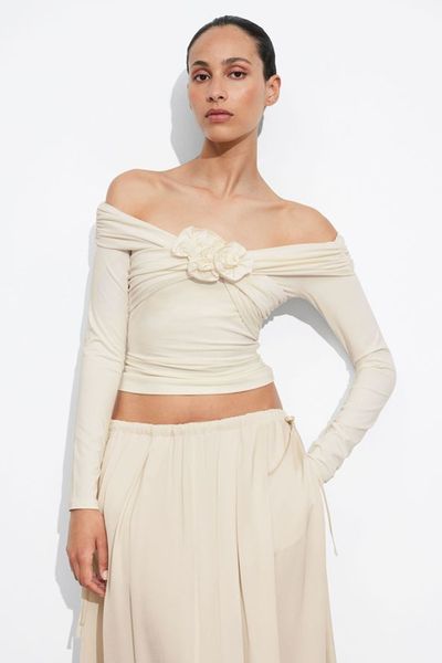 Ruched Off-Shoulder Top