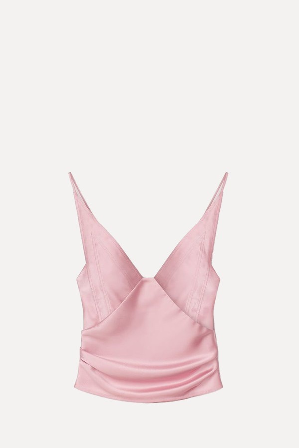 Rheia Slip Satin Top from Nanushka