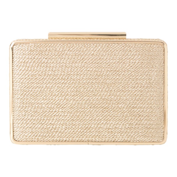 Leather Clutch Bag Pale Gold from L.K. Bennett