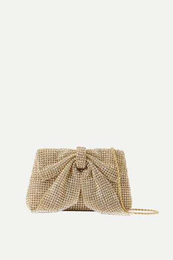 Jolene Bow & Crystal-Embellished Faille Clutch from Loeffler Randall