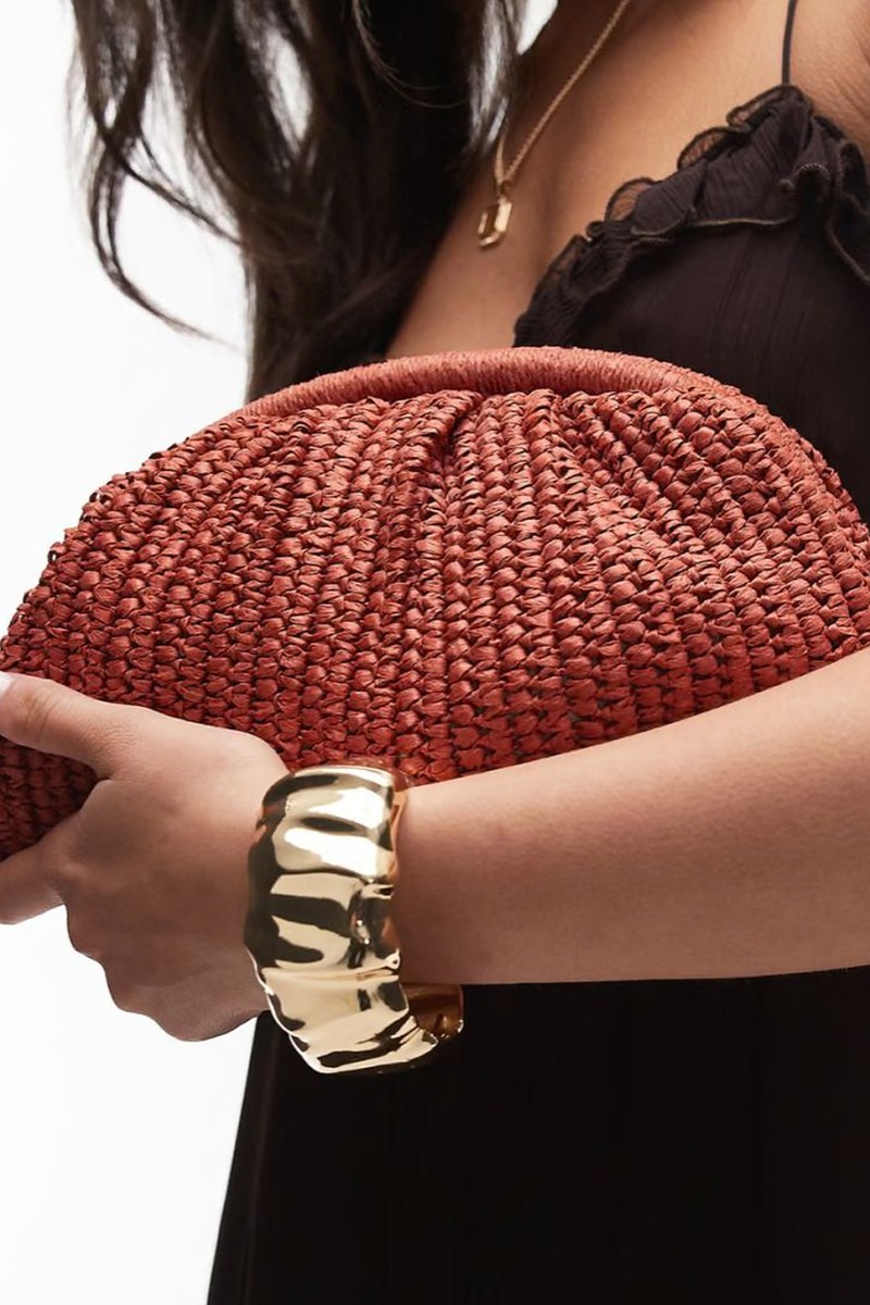 Raffia Clutch Bag from mango