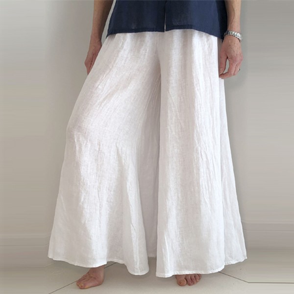 Wide Leg Linen Trousers from Hello Lovely