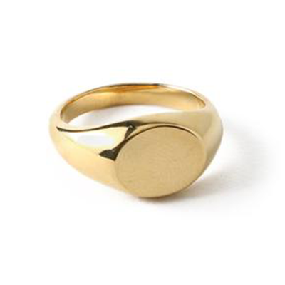 Clean Metal Oval Signet Ring from Orelia