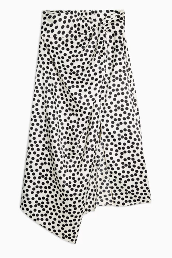 Black And White Spot Print Sarong
