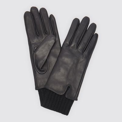 Smooth Leather Gloves from Sandro