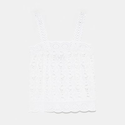 Cutwork Embroidery Top from Zara