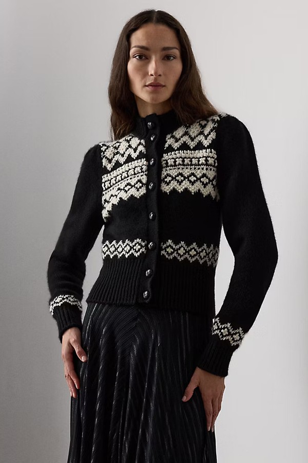 Cashmere Jacquard Cardigan