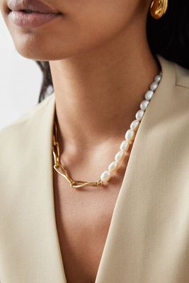 Baroque Pearl & 18kt Gold-Plated Necklace from Missoma