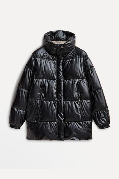 Metallic Puffer Jacket from Massimo Dutti