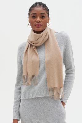 Cashmere Woven Scarf In Toffee