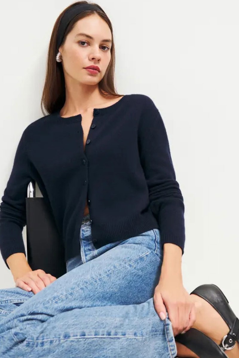 Clara Cashmere Crew Cardigan from Reformation