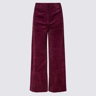 Corduroy High Waist Cropped Trousers