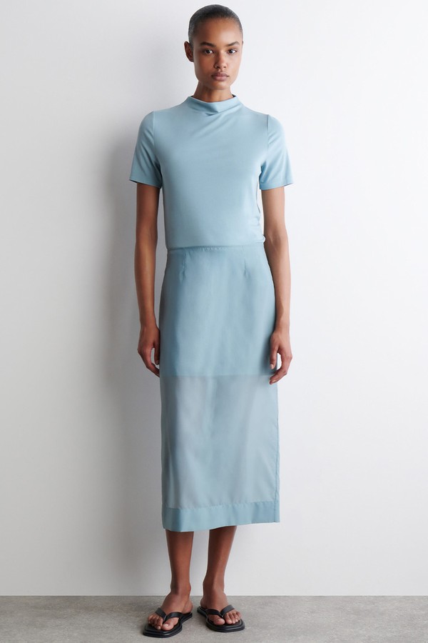 Sheer Column Skirt
