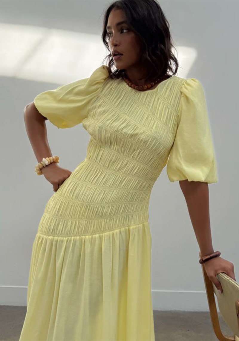 Shirred Nara Dress*