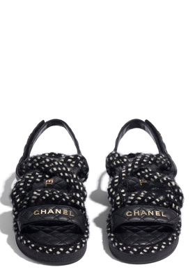 Cord & Lambskin Sandals (Similar) from Chanel