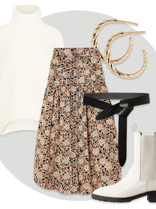4 Ways With A Printed Midi Skirt