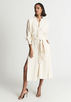 Belted Midi Shirt Dress from Reiss