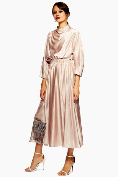 Satin Ovoid Midi Dress from Topshop