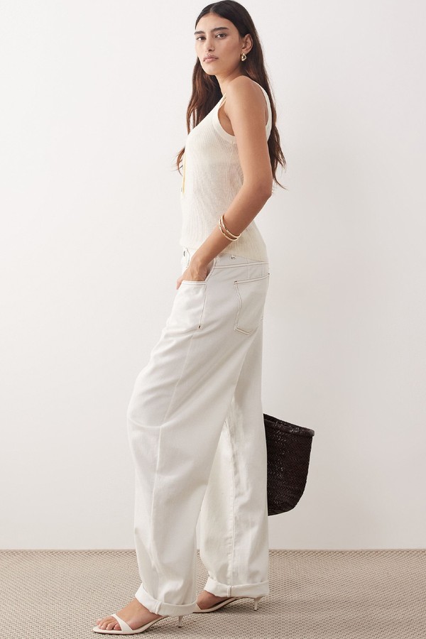 Scoop Neck Soft Knit Tank Top With Buttons 