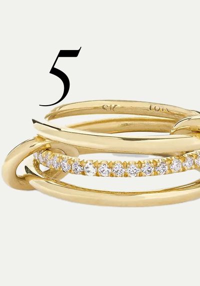 Sonny Set Of Three 18-Karat Gold Diamond Rings from Spinelli Kilcollin