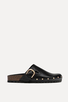 Black Clogs With Buckle Detail from Stradivarius