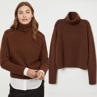 Wool-blend Polo-neck