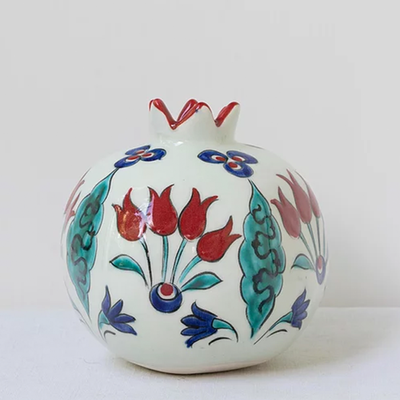 Large Hand Painted Ceramic Pomegranate from Susan Deliss