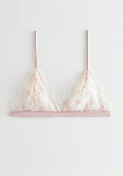 Floral Lace Triangle Soft Bra from & Other Stories