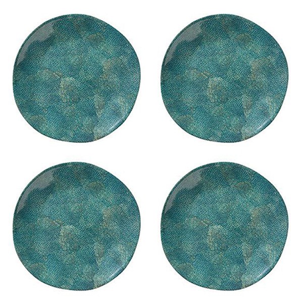 Set of 4 Shagreen Print Dinner Plates