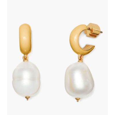 Freshwater Pearl Hoop Earrings from Kate Spade