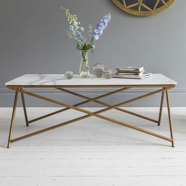 Stellar White Marble Coffee Table