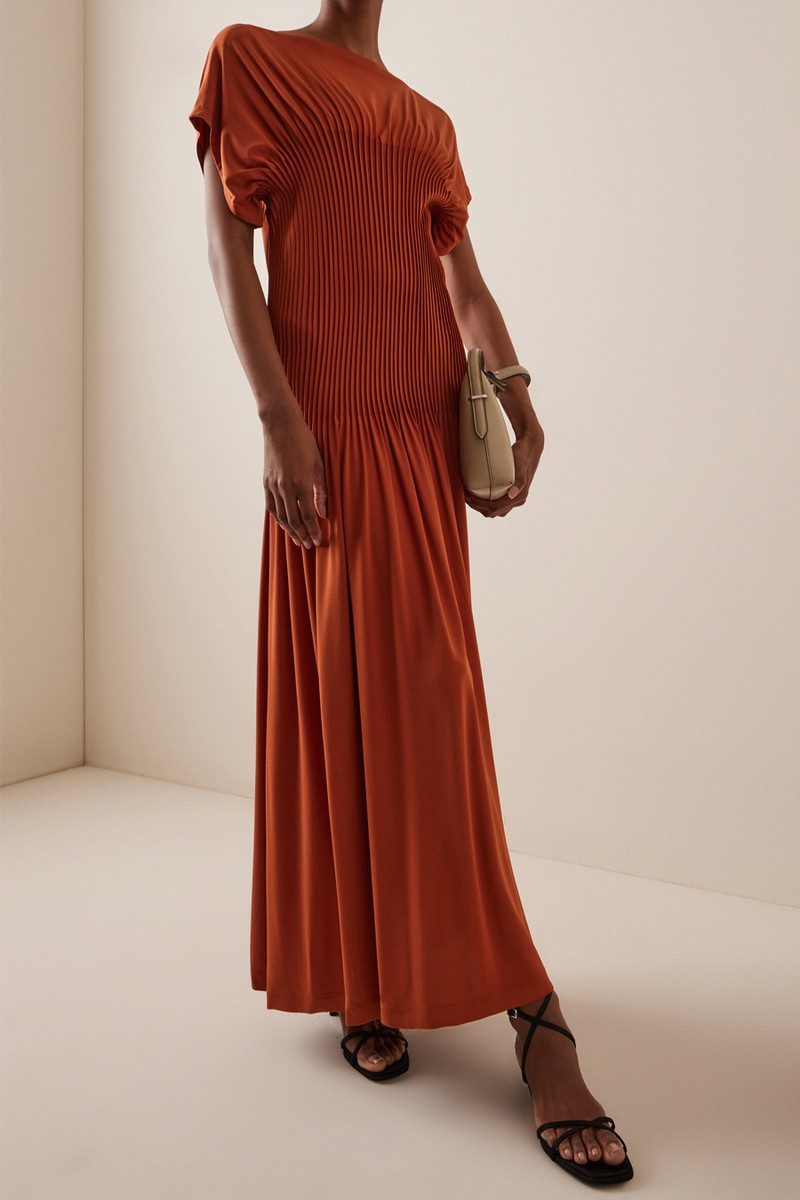 Knife-Pleated Jersey Dress from Toteme