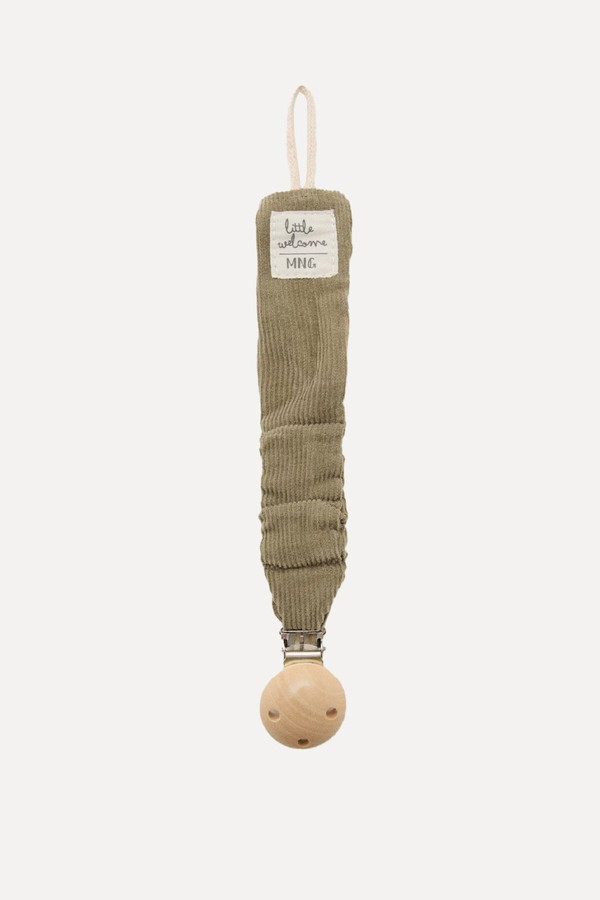 Corduroy Brooch Pacifier Holder from Mango