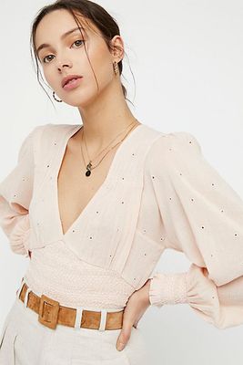 Smocked in Love Blouse from Free People