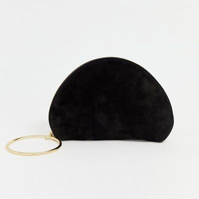 Suede Half Moon Clutch Bag from ASOS DESIGN