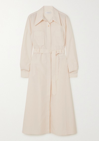 Belted Cotton-Poplin Midi Shirt Dress from Wales Bonner