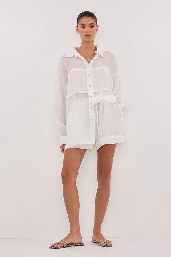 Kai Oversized Ramie Long Sleeve Shirt