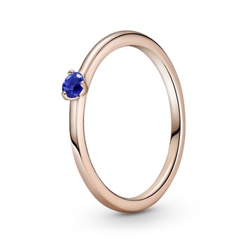 Stellar Blue Solitaire Ring