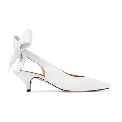 Sabine Leather Slingback Pumps from Ganni