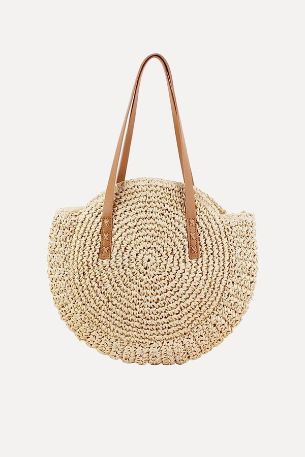 Round Straw Bag Weave Shoulder Bag from MSYOU