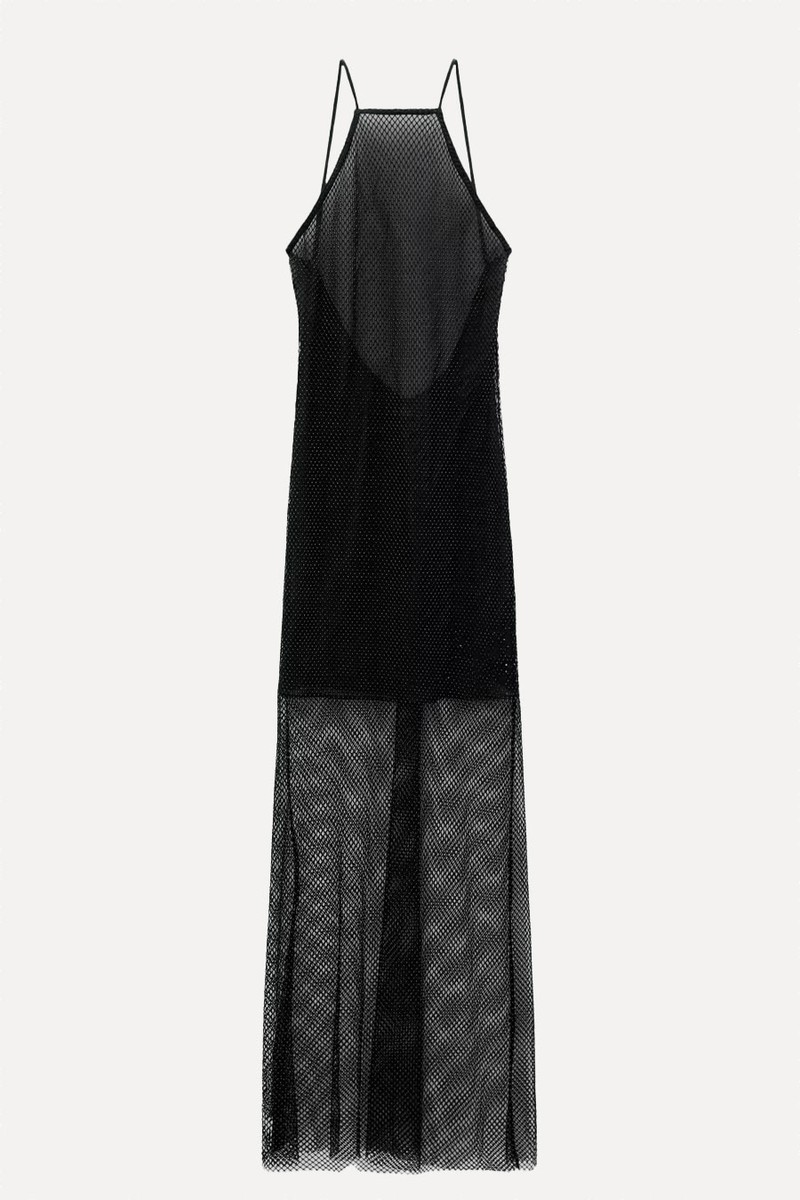 Mesh Dress With Rhinestone Detail from Mango