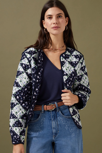 Pure Cotton Reversible Quilted Jacket from Per Una