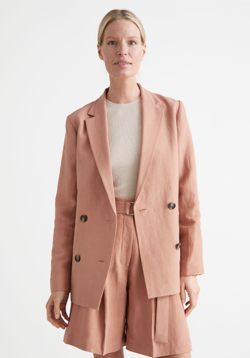 Boxy Silk Blend Blazer from & Other Stories