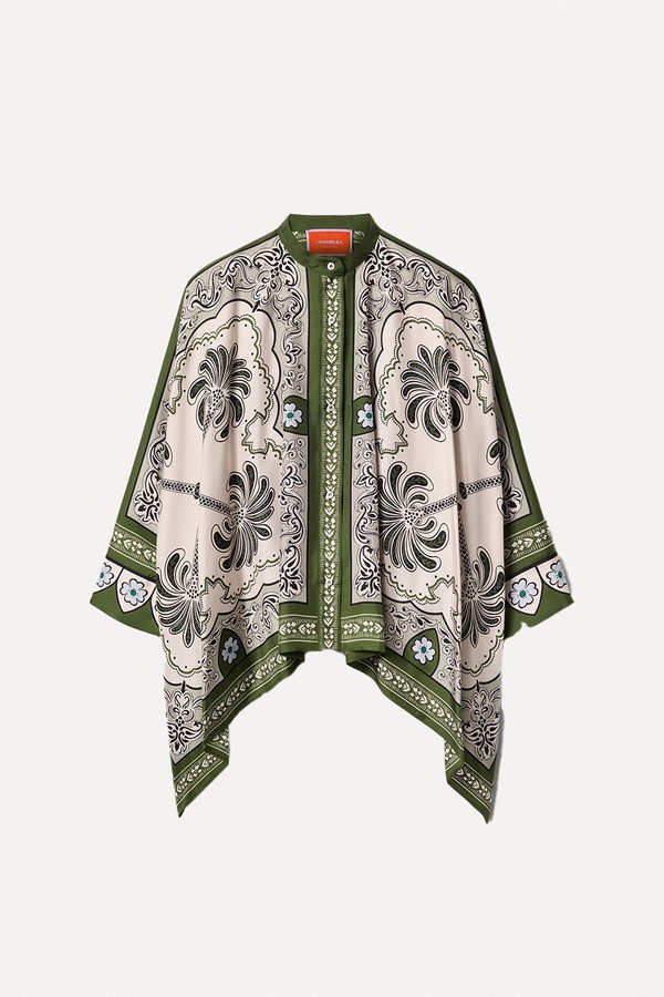 Mirage Placée Printed Silk Twill Shirt from LA DOUBLEJ
