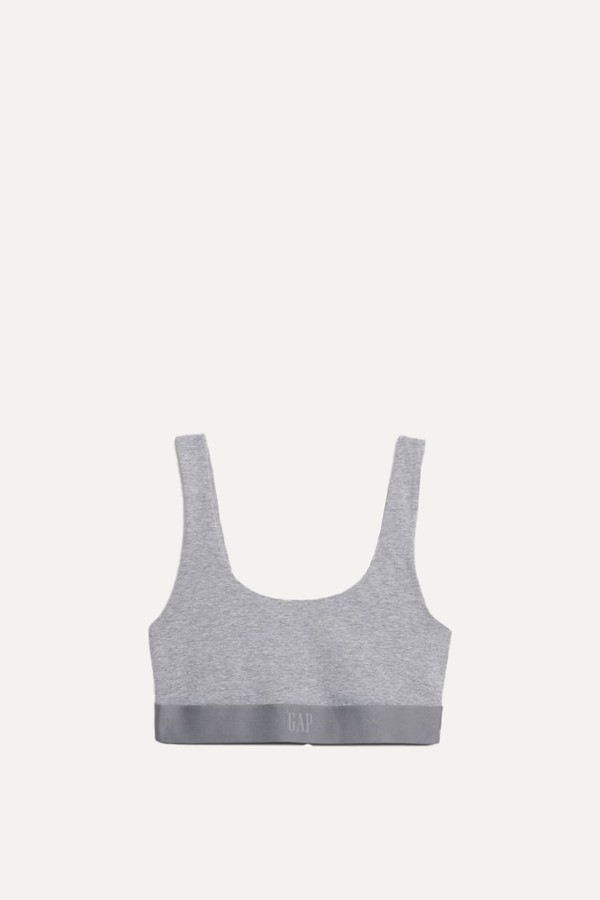 Stretch Cotton Logo Bralette  from GAP