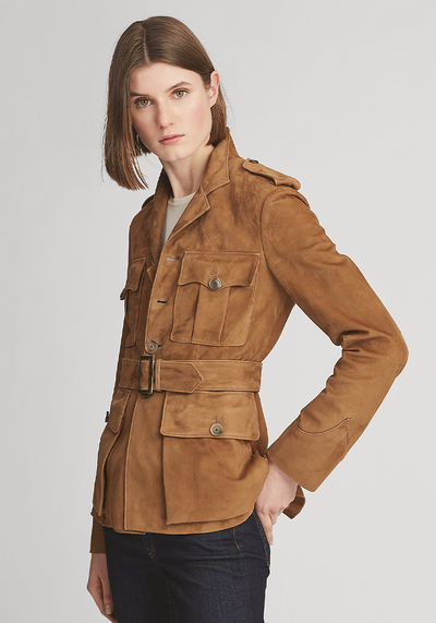 Bryn Belted Lamb-Suede Jacket from Ralph Lauren