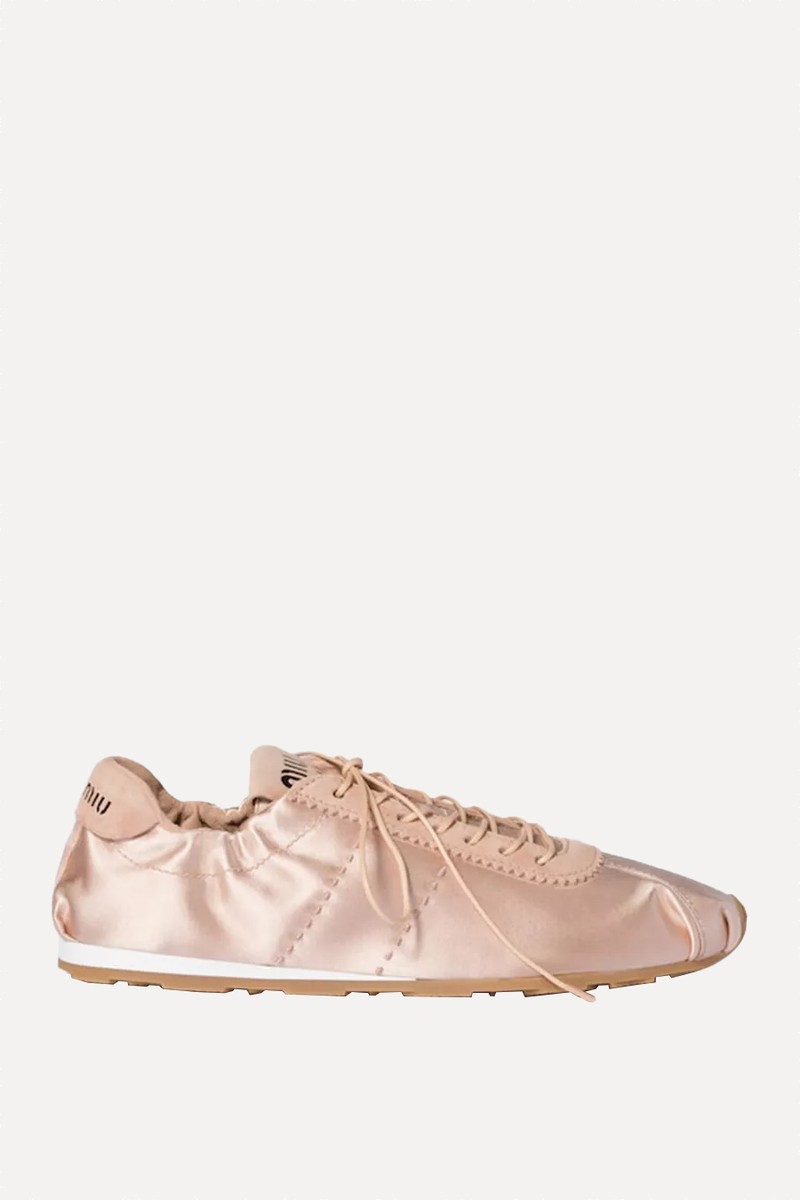 Plume Satin Sneakers from Miu Miu