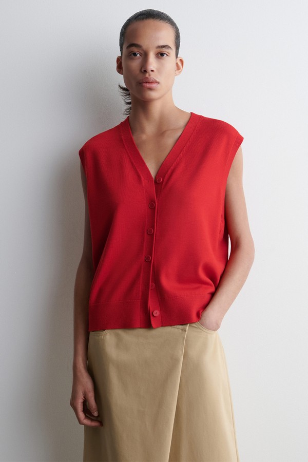 V-Neck Merino Wool Waistcoat