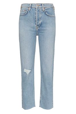 Stove Distressed Straight-Leg Jeans from Re/Done