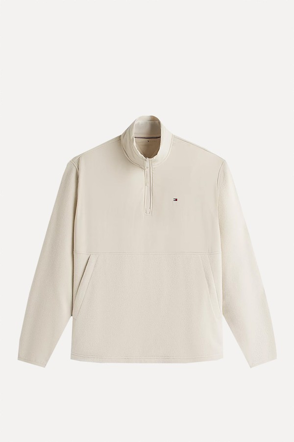 Performance Mixed Texture Quarter-Zip Jumper from Tommy Hilfiger